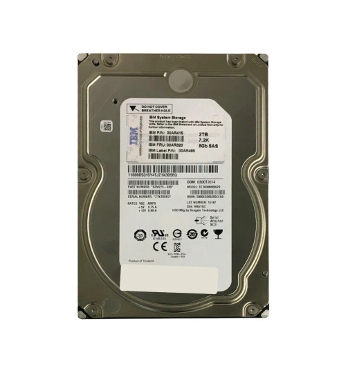 00AR485 - IBM 2TB 7200RPM SAS 6Gb/s 3.5" HDD