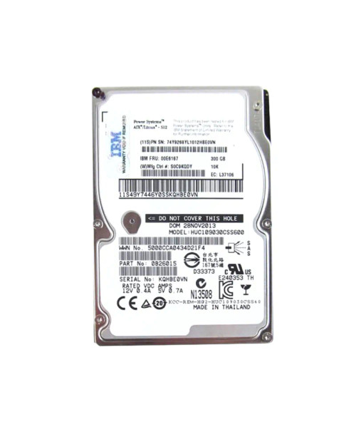 00E6167 - IBM 300GB 10000RPM SAS 6Gb 2.5" HDD