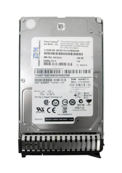 00FX876 - IBM 146GB 15000RPM SAS 6Gb/s 2.5" HDD