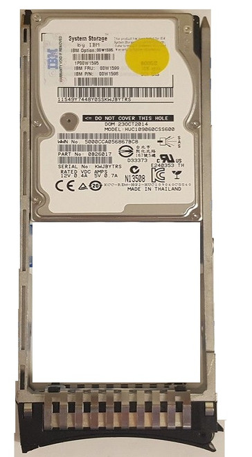 00W1599 - IBM 600GB 10000RPM SAS 6Gb/s Hot-Swappable 2.5-inch Hard Drive for System Storage