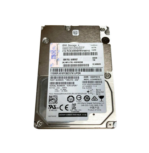 00WV957 - IBM 300GB 10K RPM SAS 6Gb/s 2.5" HDD