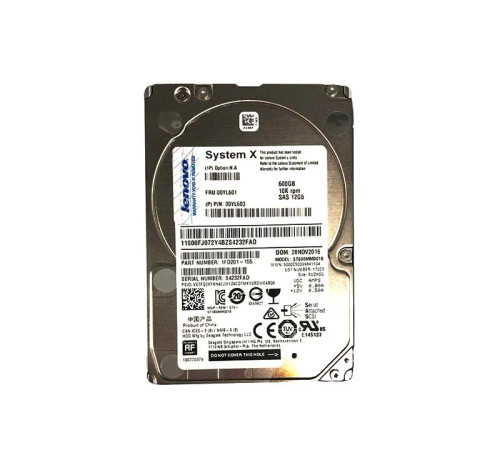 IBM 00YL601 600GB SAS 6.0 Gbps 2.5 64MB Cache Hot Swap HDD