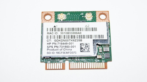 718449-001 - HP WiFi Bluetooth PCIe Half-Height Mini WLAN Card