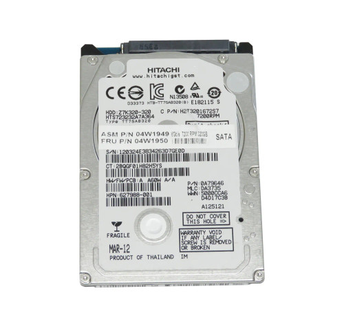 04W1950 - Lenovo 320GB 7200RPM SATA 2.5" HDD