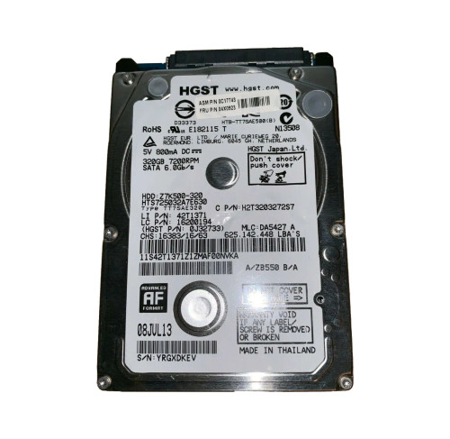 04X0923 - Lenovo 320GB 7200RPM SATA 6Gb/s 2.5" HDD
