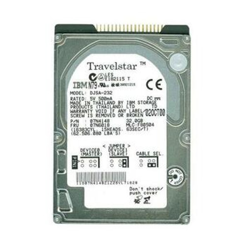 07N4148 - IBM Travelstar 32GH 32GB 5400RPM ATA-66 2MB Cache 2.5-inch Hard Drive