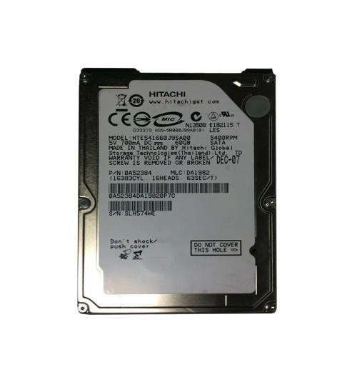 0A52384 - HGST 60GB 5400RPM SATA 2.5" HDD