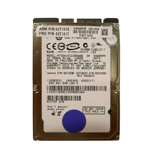 0A53336 - Hitachi 120GB 5400RPM SATA 2.5" HDD