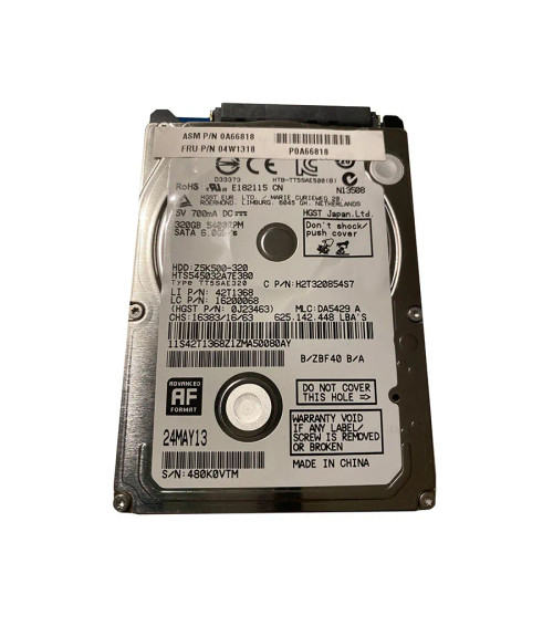 0A66818 - Lenovo 320GB 5400RPM SATA 2.5" HDD