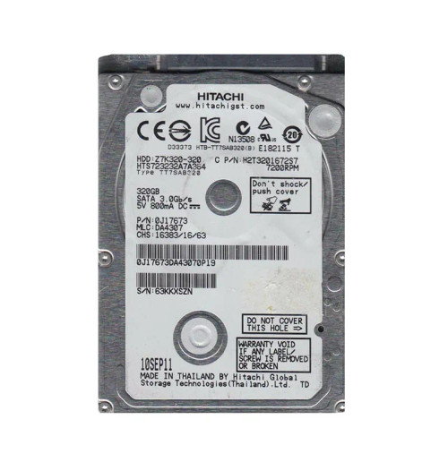 HGST 0J17673 Travelstar Z7K320 320GB 7200RPM SATA 2.5HDD