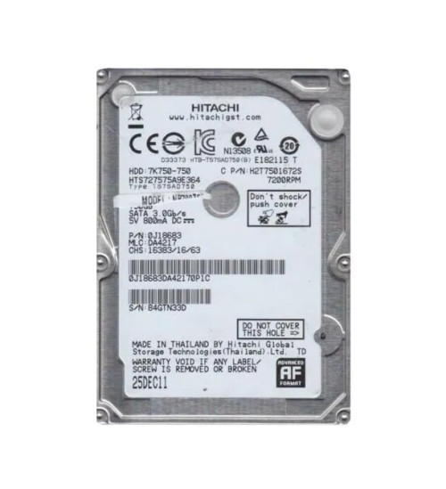 0J18683 - HGST 750GB 7200RPM SATA 3Gb/s 2.5" HDD