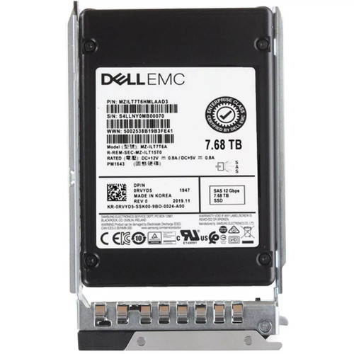 Dell 0RVYD5 7.68TB SAS 12Gb/s SSD 2.5for PowerEdge Server