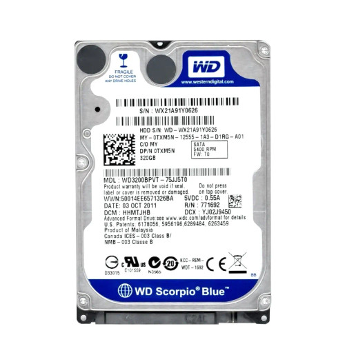 0TXM5N - Dell 320GB 5400RPM SATA 2.5" HDD