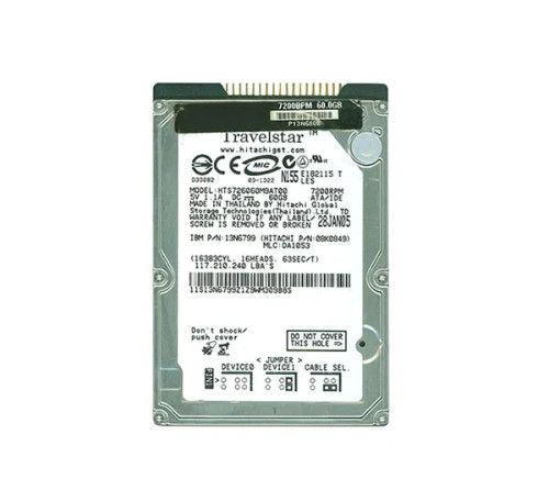 13N6799 - IBM 60GB 7200RPM IDE ATA-100 2.5" HDD