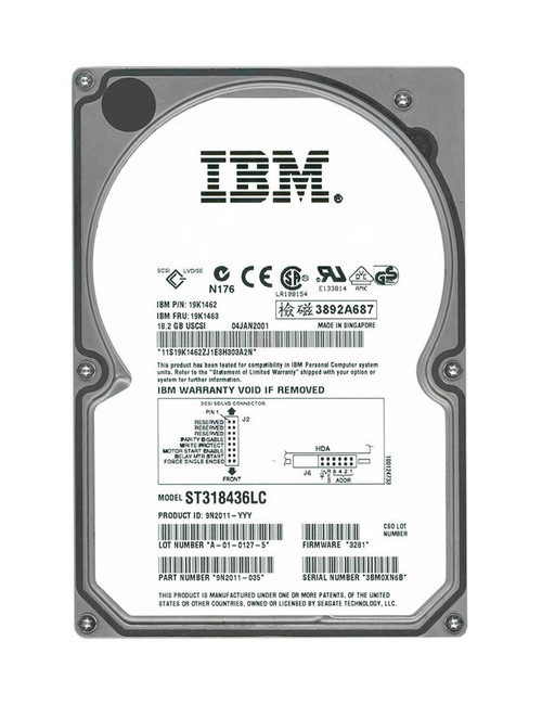 19K1463 - IBM 18.2GB 7200RPM Ultra160 SCSI 3.5" HDD