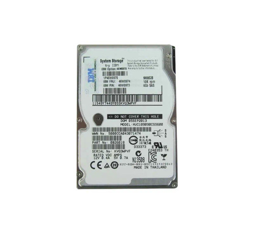 46W0973 - IBM 900GB 10000RPM SAS 6Gb/s 2.5" Hot-Swap HDD