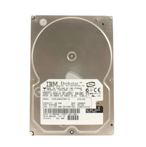 00E666 - Dell 60GB 7200RPM ATA/IDE 3.5" HDD