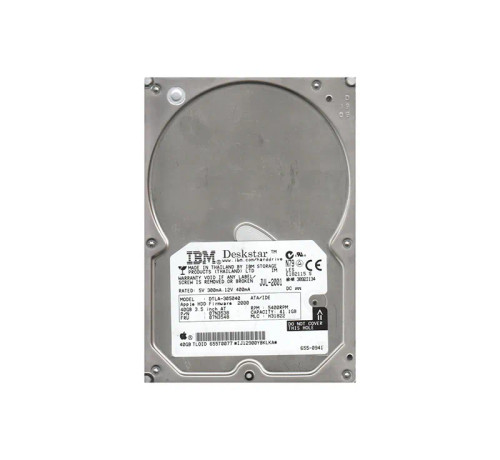 07N3548 IBM Deskstar 40GV 41.1GB 5400RPM 3.5 Hard Drive for ATA-100 with 512KB Cache, compatible with desktop computers