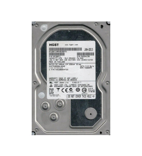 0F20071 - HGST 2TB 7200RPM SATA 6Gb/s 3.5" HDD