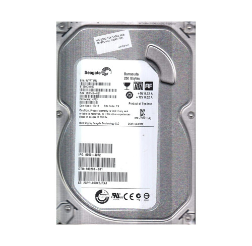 1BD141-021 - Seagate 250GB 7200RPM SATA 6Gb/s 3.5" HDD