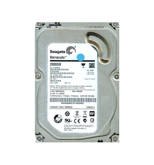 1CH164-544 - Seagate 2TB 7200RPM SATA 6Gb/s 3.5" HDD