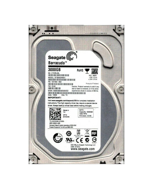 1CH166-902 - Seagate 3TB 7200RPM SATA 6Gb/s 64MB 3.5" HDD
