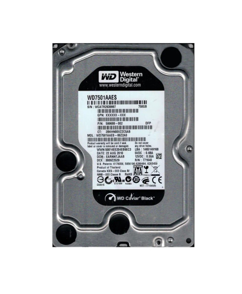 599688-002 - HP 750GB SATA 7200RPM 3.5" HDD
