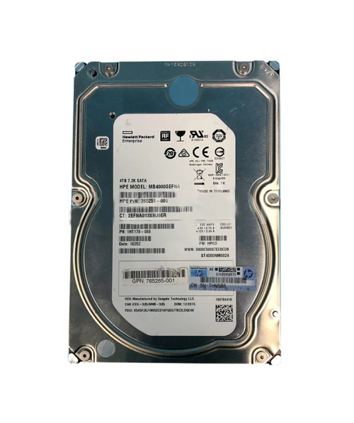 765265-001 - HP 4TB 7200RPM SATA 6Gb/s 3.5" HDD