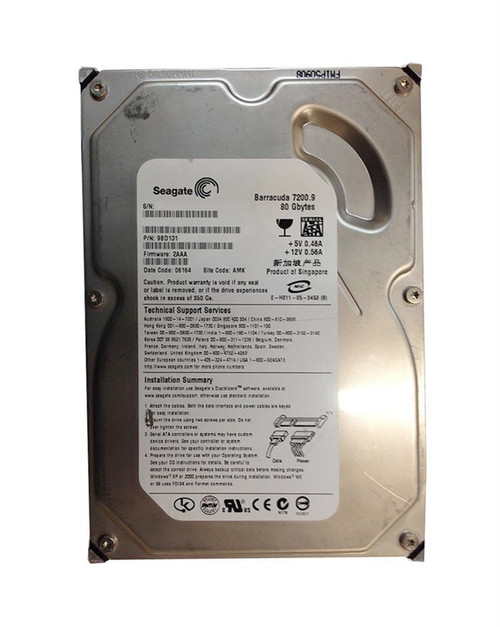 9BD131-069 - Seagate 80GB 7200RPM SATA 3Gb/s 3.5" HDD