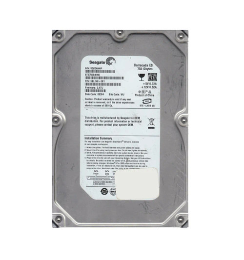 9BL148-081 - Seagate 750GB 7200RPM SATA 3Gb/s 3.5" HDD