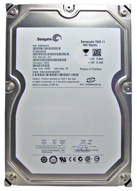9BX144-621 - Seagate 500GB 7200RPM SATA 3Gb/s 3.5" HDD