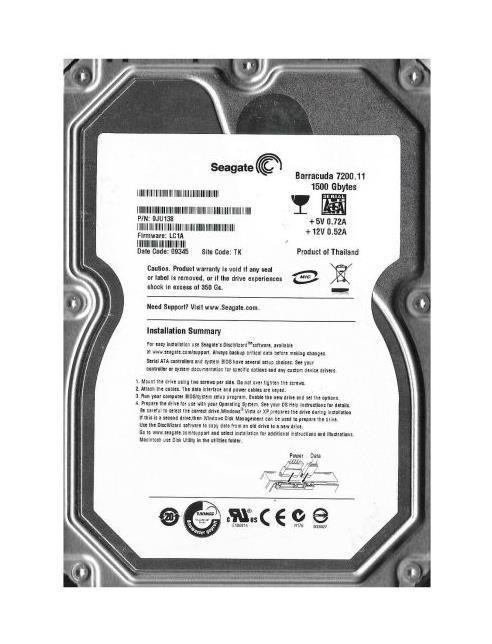 9JU138-101 - Seagate 1.5TB SATA 7200RPM 3.5" HDD