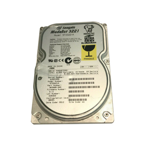 9K2006-305 - Seagate 3.2GB 5400RPM IDE 3.5" HDD