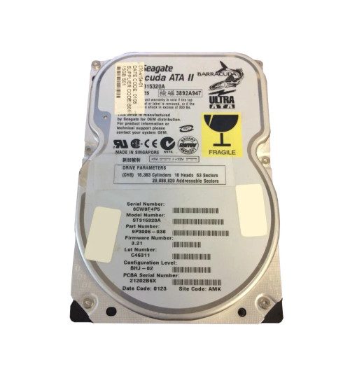 9P3006-038 - Seagate 15.3GB 7200RPM IDE ATA/66 2MB 3.5" HDD