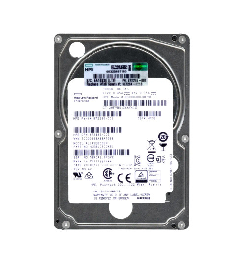 872286-001 - HPE 300GB 10000RPM SAS 12Gb/s 2.5" HDD