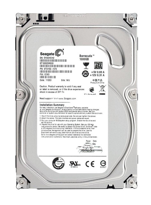 9TS15E-570 - Seagate 1TB SATA 7200RPM 32MB 3.5" HDD
