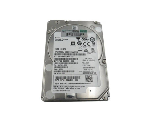 HP 876939-001 1.8TB SAS 12Gb/s 2.5Hot-Swappable HDD