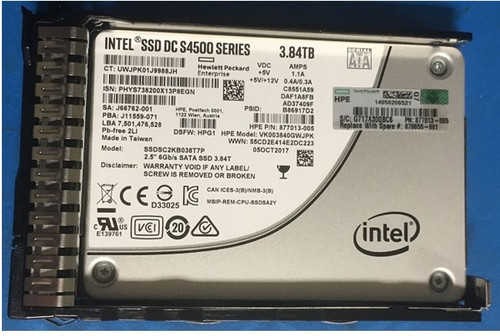 878855-001 - HPE 3.84TB SATA 2.5" SSD