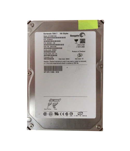 9W2202-130 - Seagate 100GB SATA 7200RPM 3.5" HDD