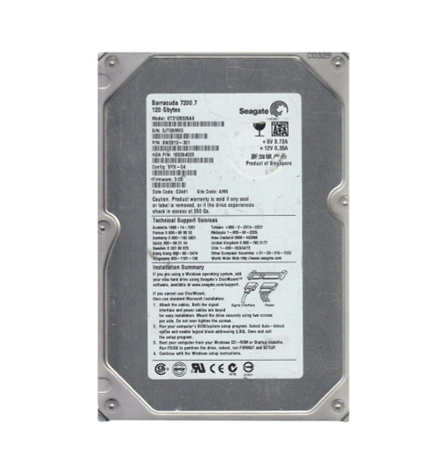 9W2813-301 - Seagate 120GB 7200RPM SATA 3.5" HDD