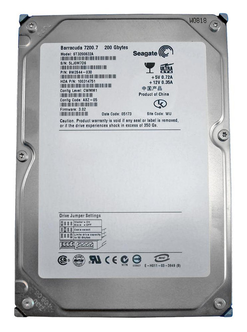 9W2844-030 - Seagate 200GB 7200RPM IDE 3.5" HDD