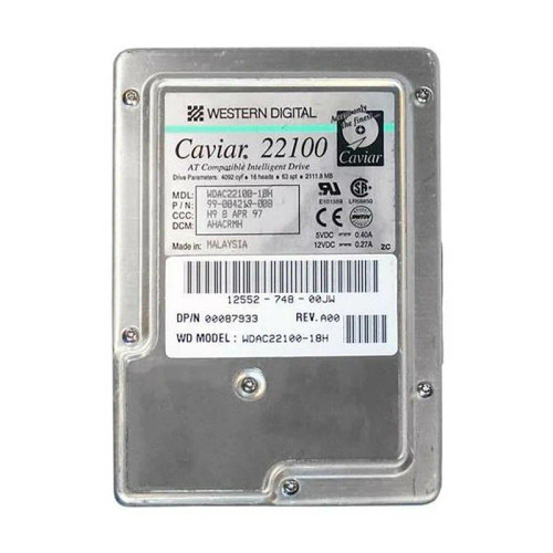 AC22100 - Western Digital 2.1GB 5200RPM IDE 3.5" HDD