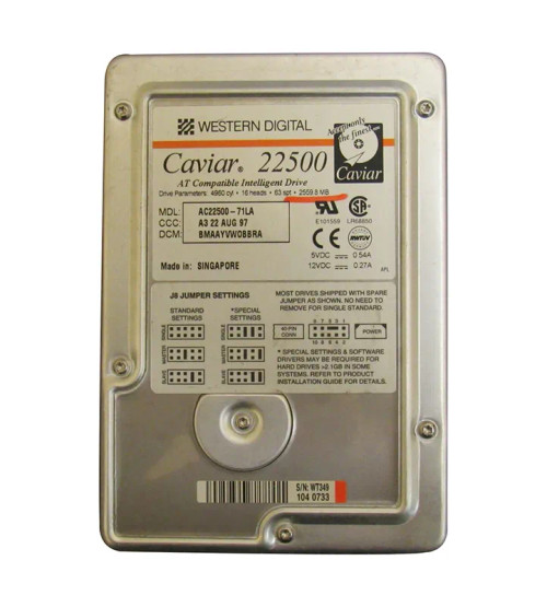 AC22500-71LA - Western Digital 2.5GB 5400RPM EIDE 3.5" HDD