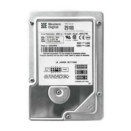 AC25100 - Western Digital 5GB 5400RPM EIDE 3.5" HDD