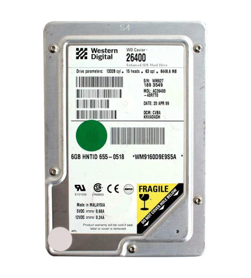 AC26400-40RTT0 - Western Digital 6.4GB 5400RPM EIDE 3.5" HDD