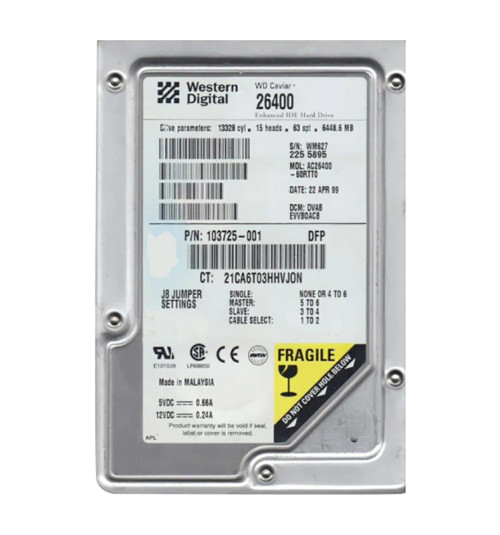 AC26400-60RTT0 - Western Digital 6.4GB 5400RPM EIDE 3.5" HDD