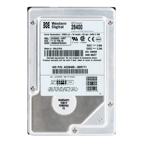 AC28400-00RT - WESTERN DIGITAL 8.4GB 5400RPM EIDE 3.5" HDD