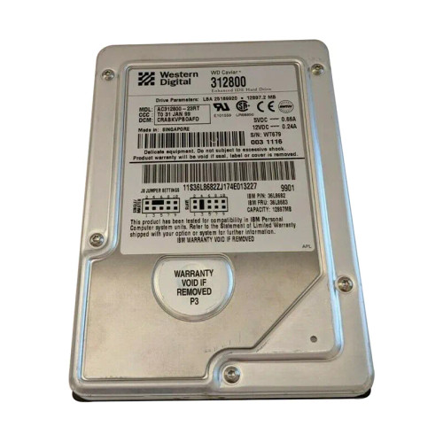 AC312800 - Western Digital 12GB 5400RPM IDE 3.5" HDD