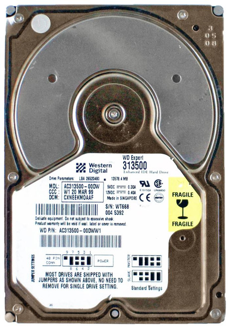 AC313500 - Western Digital 13GB 7200RPM ATA-66 2MB 3.5" HDD