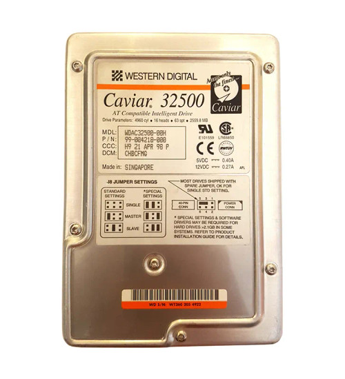AC32500 - Western Digital 2GB 5200RPM ATA-33 3.5" HDD
